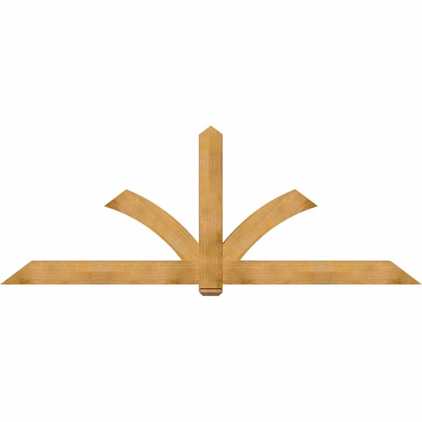 Ekena Millwork Redmond Rough Sawn Timber Gable Bracket, Western Red Cedar, 108"W x 40"H x 4"D x 6"F, 9/12 Pitch GBW108X40X0406RED00RWR - main